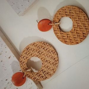 Bohemian Straw Earrings